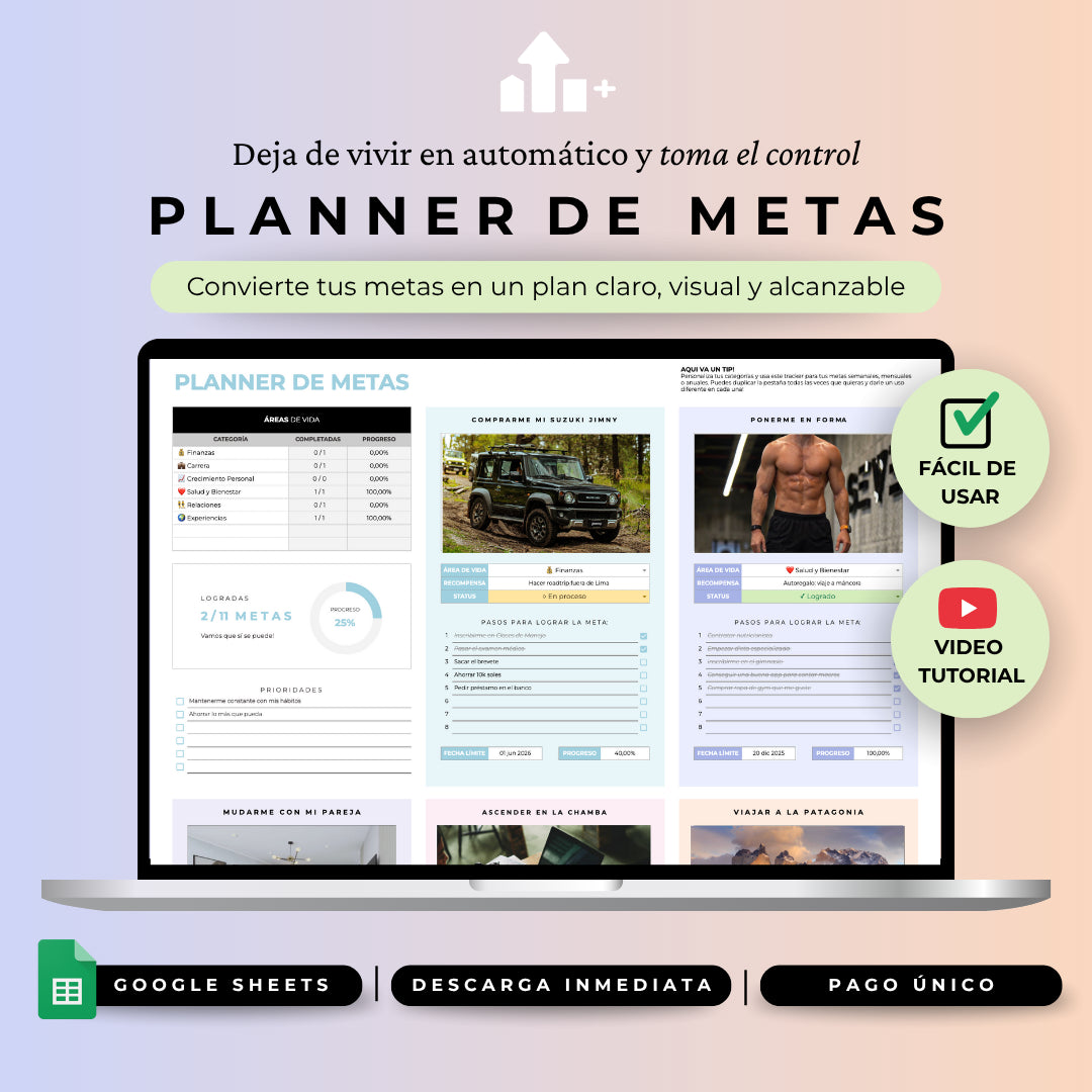 Planner de Metas - Google Sheets